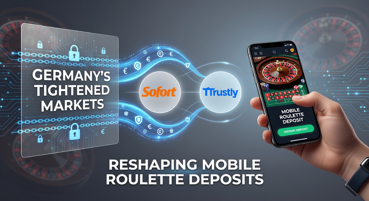 Smartphone mit Roulette-App und Sofort-Überweisungs-Symbol, das eine sichere Einzahlung in einem deutschen Online-Casino darstellt